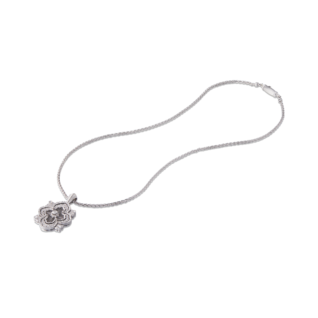 Carave Paris Midnight Bloom Quatrefoil Pendant Necklace