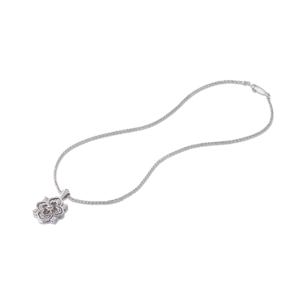 Carave Paris Midnight Bloom Quatrefoil Pendant Necklace