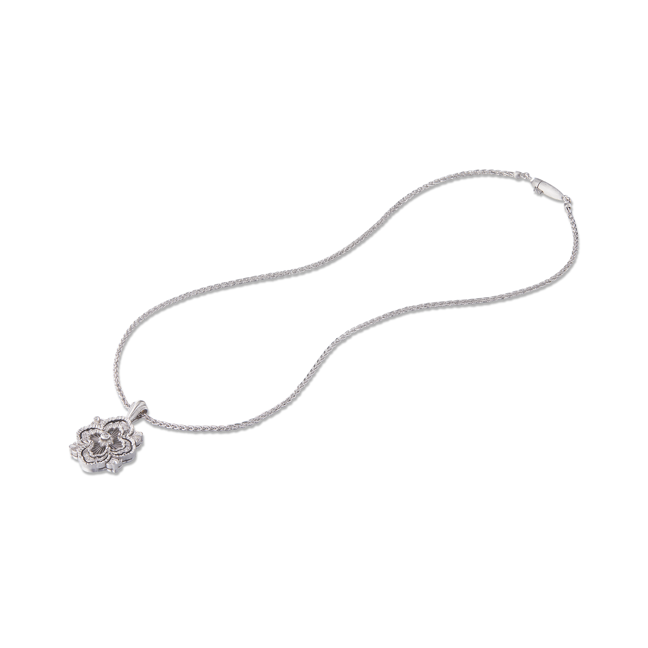 Carave Paris Midnight Bloom Quatrefoil Pendant Necklace