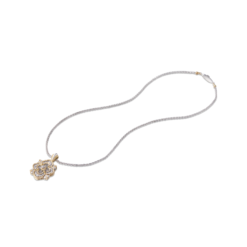 Carave Paris Midnight Bloom Quatrefoil Pendant Necklace