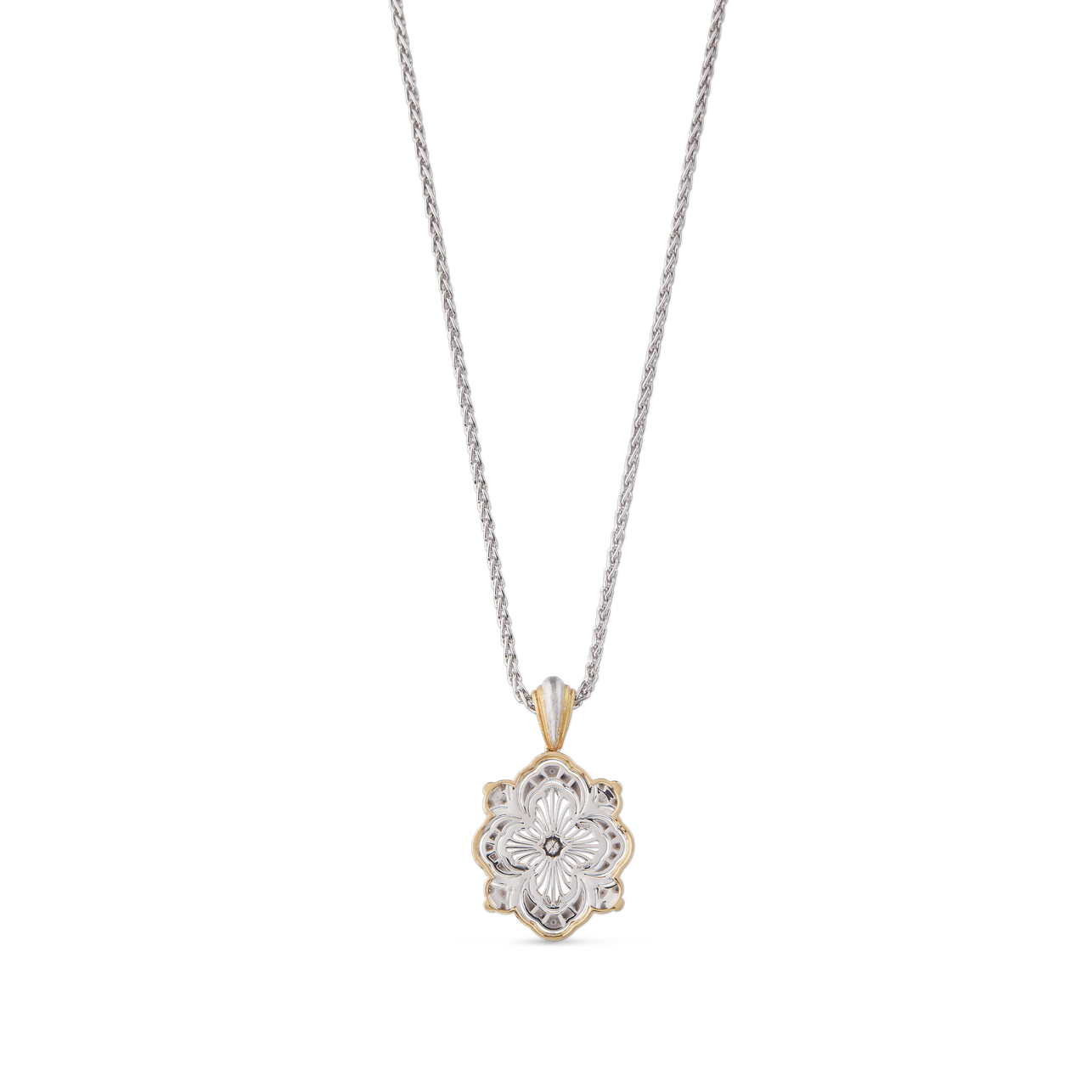 Carave Paris Midnight Bloom Quatrefoil Pendant Necklace