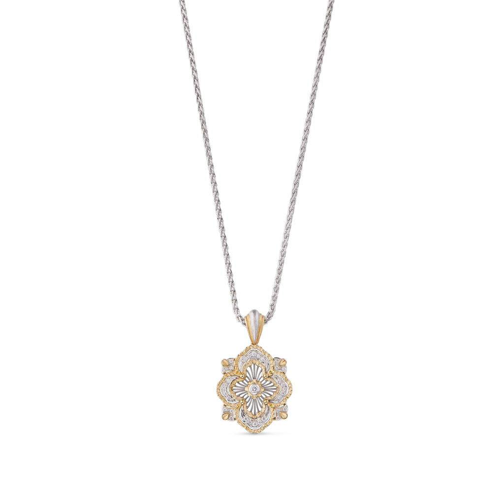 Carave Paris Midnight Bloom Quatrefoil Pendant Necklace