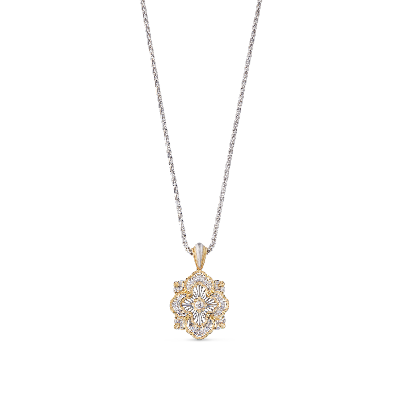 Carave Paris Midnight Bloom Quatrefoil Pendant Necklace