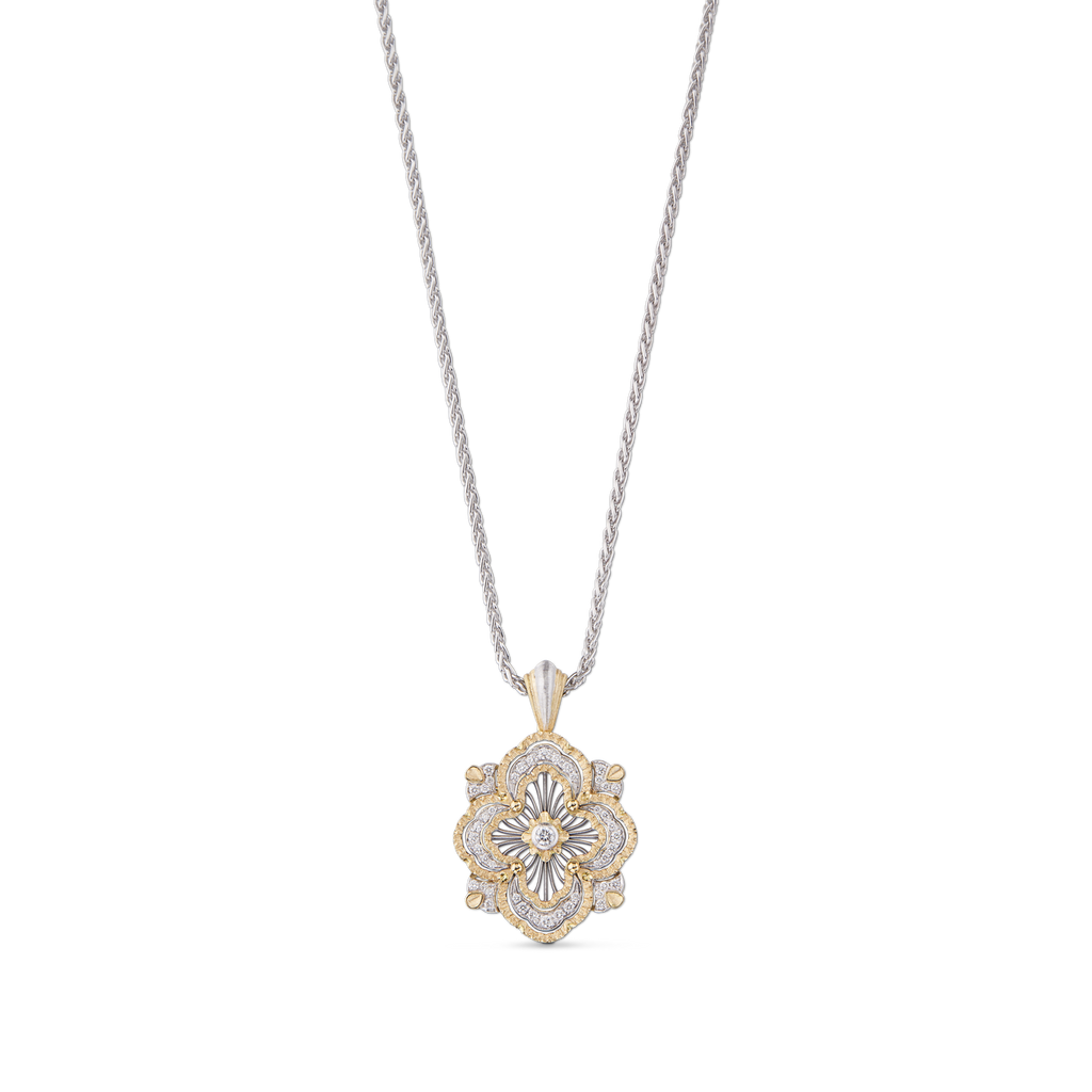 Carave Paris Midnight Bloom Quatrefoil Pendant Necklace