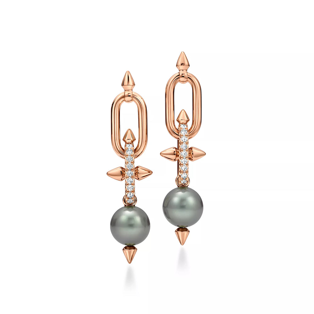 Carave Paris Midnight Pearl Link Drop Earring