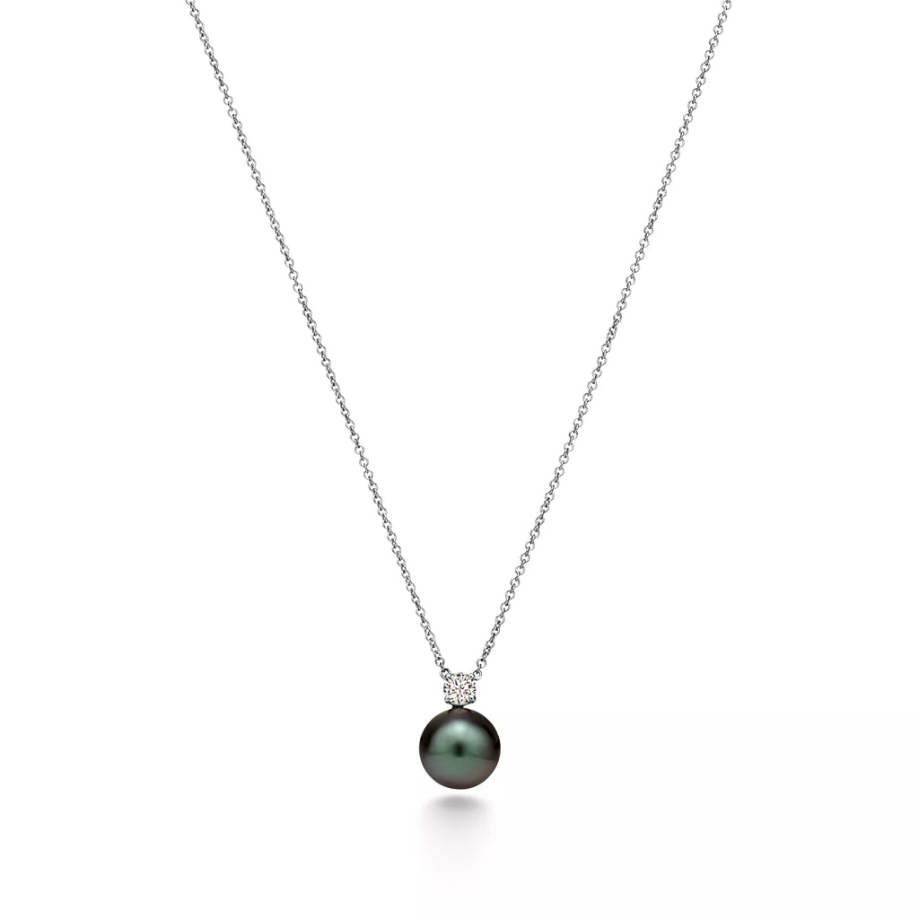Carave Paris Midnight Pearl Solitaire Pendant Necklace