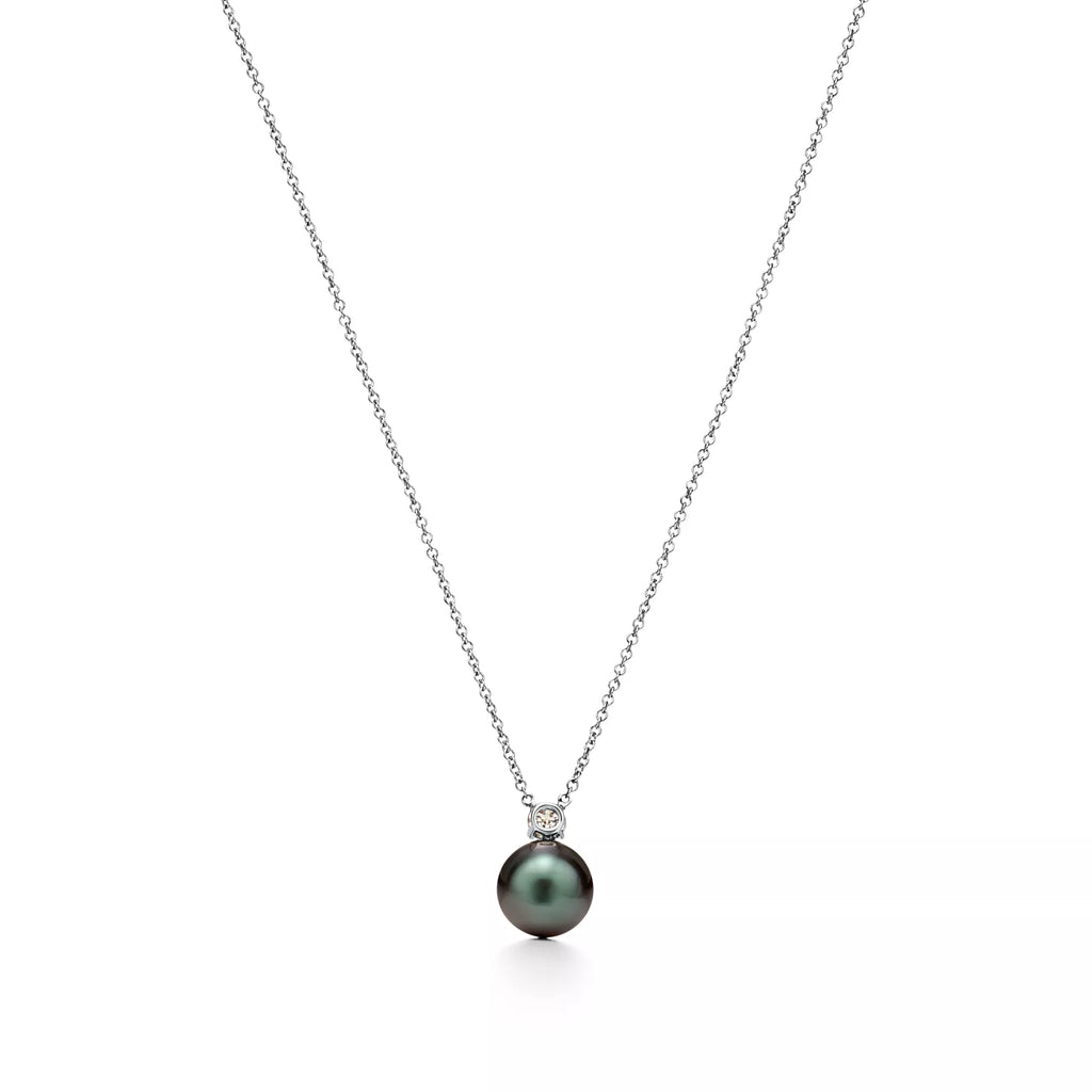Carave Paris Midnight Pearl Solitaire Pendant Necklace