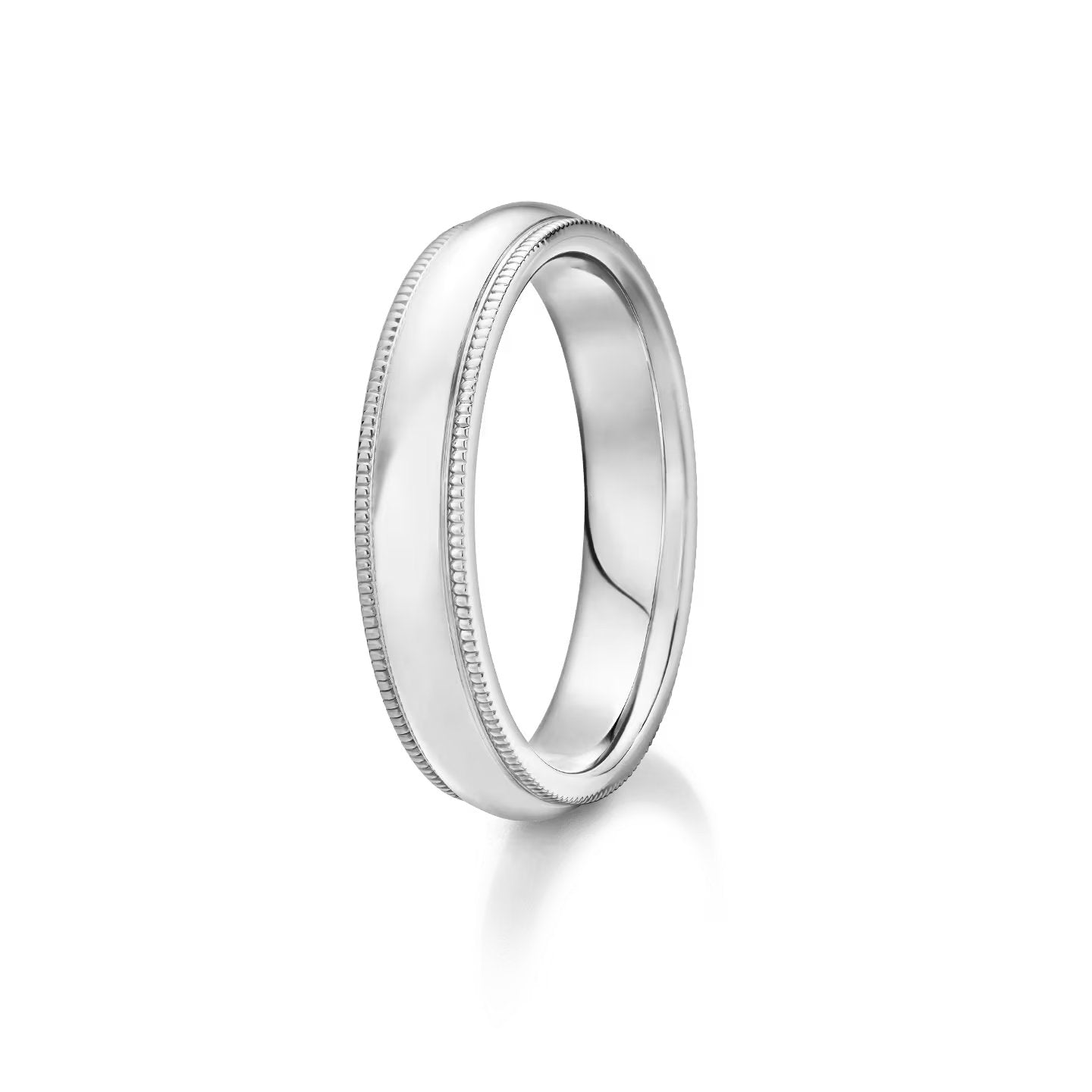 Carave Paris Wide Milgrain Platinum Wedding Band