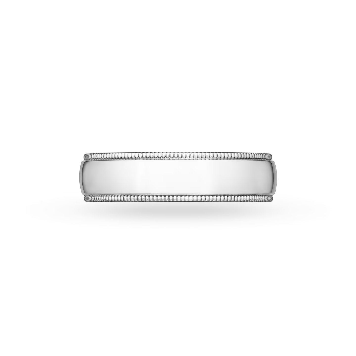 Carave Paris Wide Milgrain Platinum Wedding Band