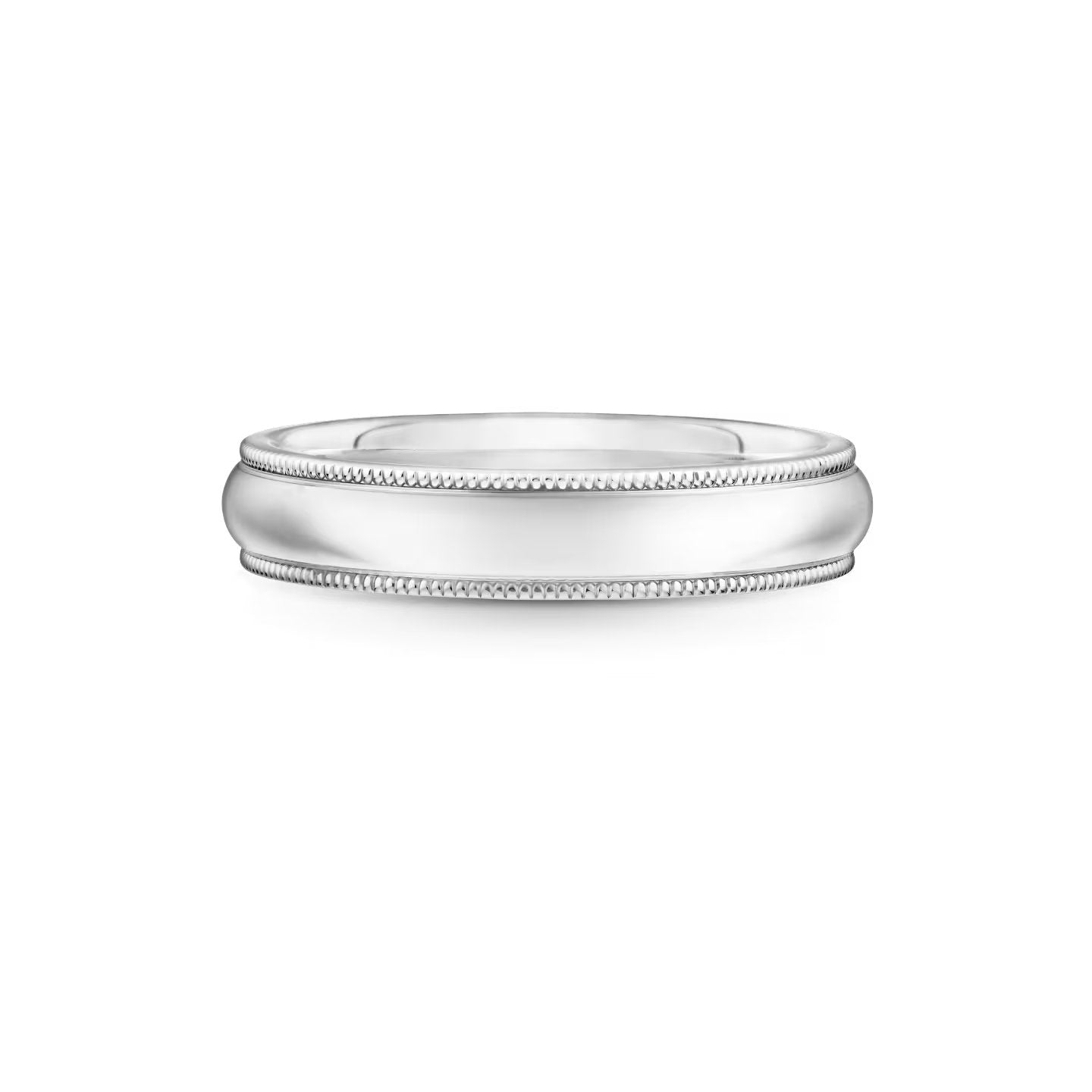 Carave Paris Wide Milgrain Platinum Wedding Band