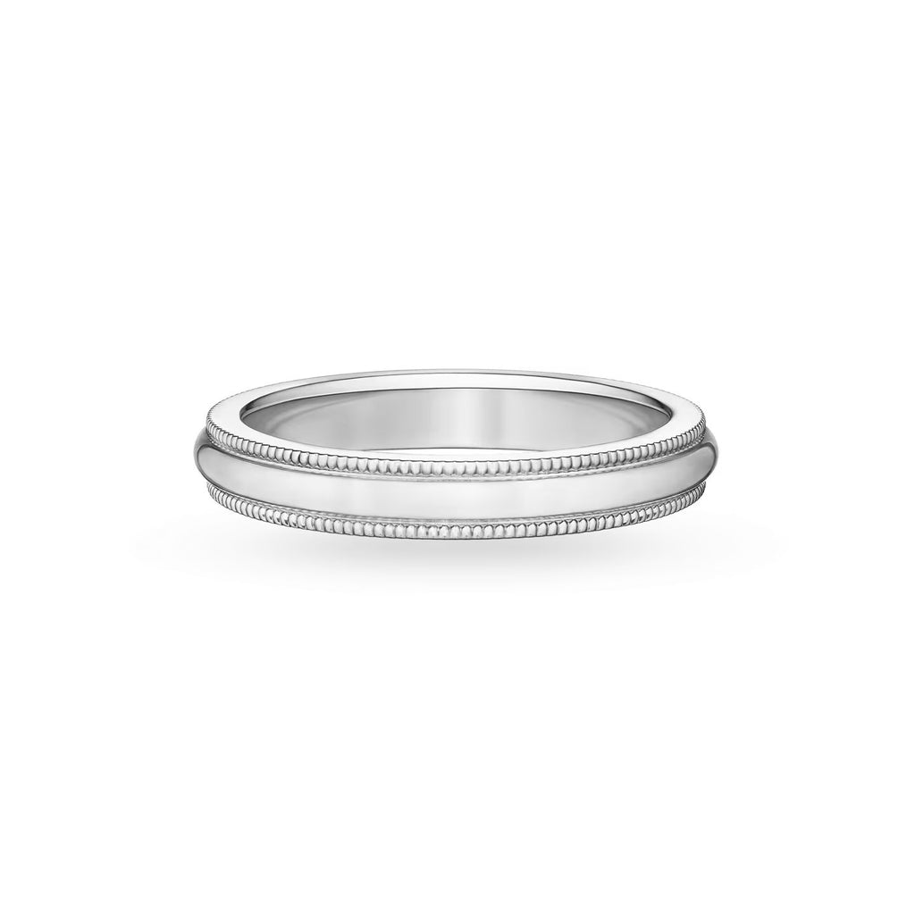 Carave Paris Milgrain Platinum Wedding Band