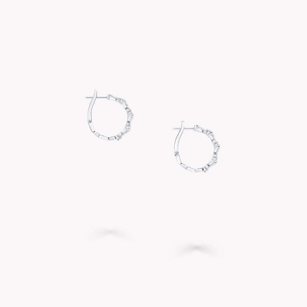 Carave Paris Mini Marquise Diamond Hoop Earrings