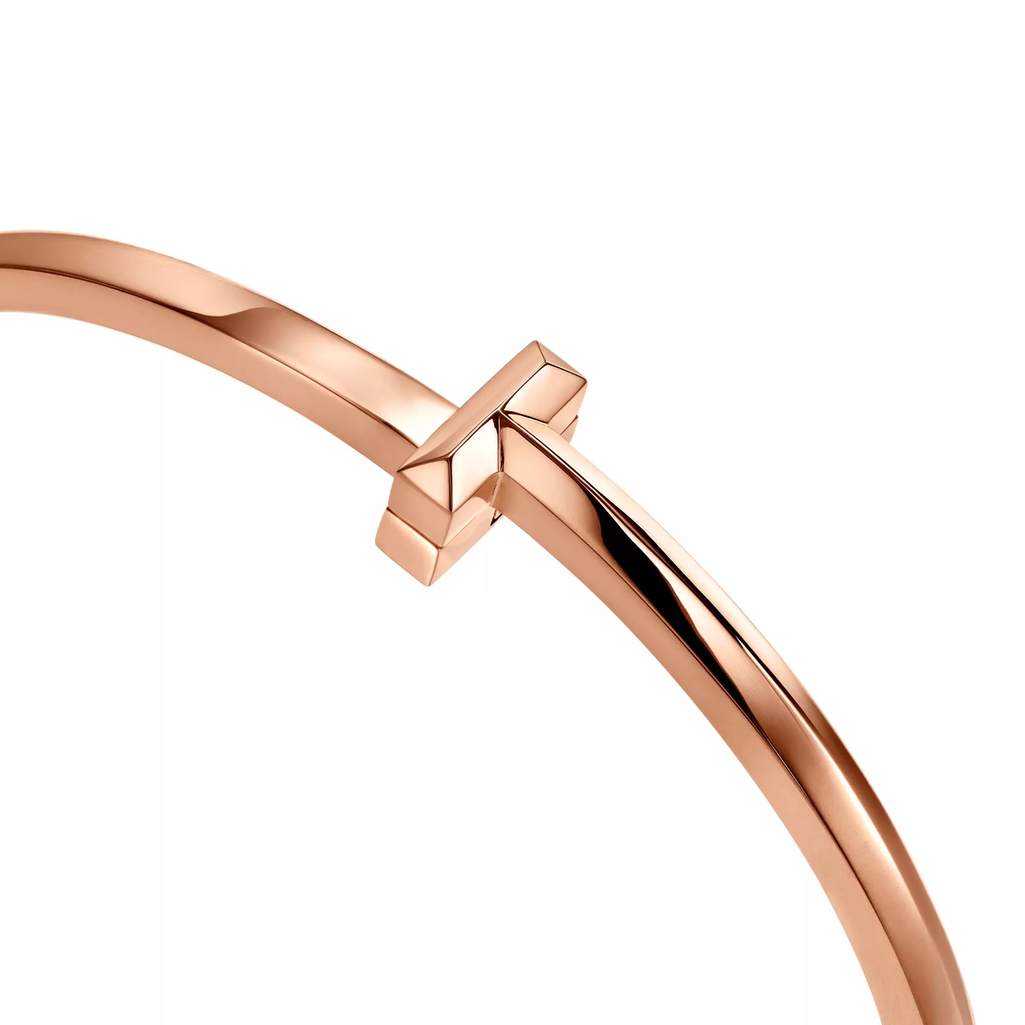 Carave Paris Minimalist T Rose Gold Bangle for Women