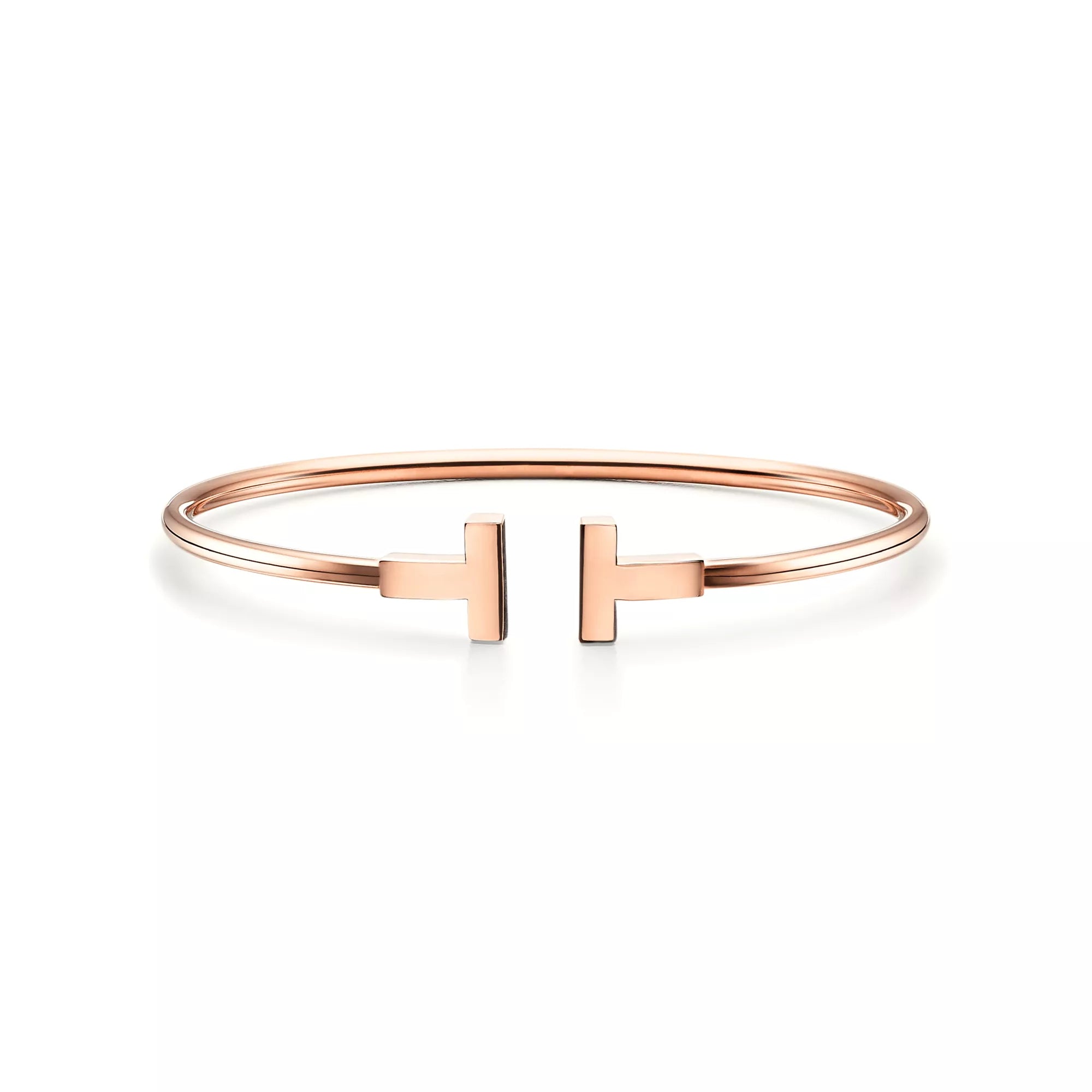 Carave Paris Minimalist T Wire Rose Gold Bracelet for Women