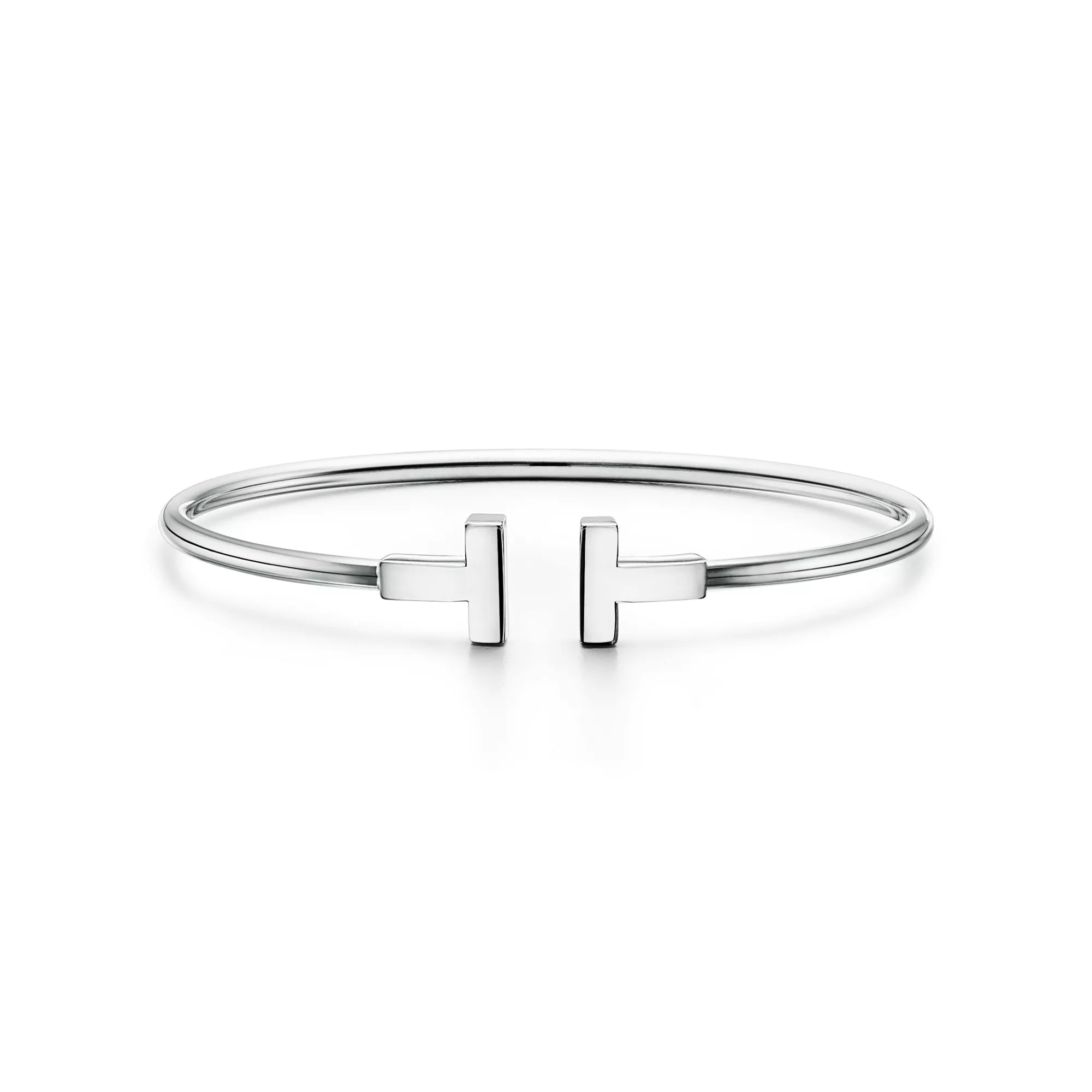 Carave Paris Minimalist T Wire White Gold Bracelet for Women