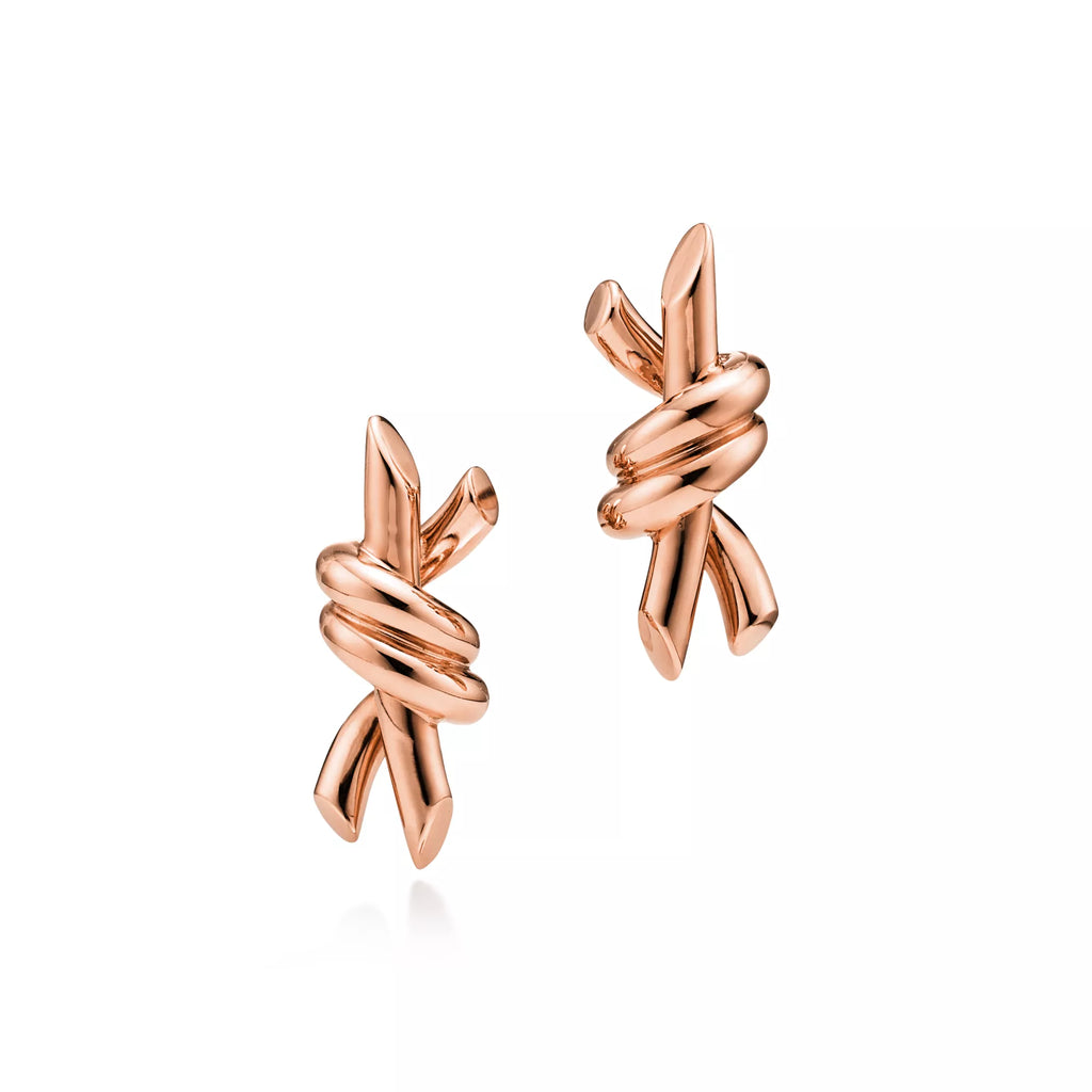 Carave Paris Modern Knot Sculpture Stud Earrings