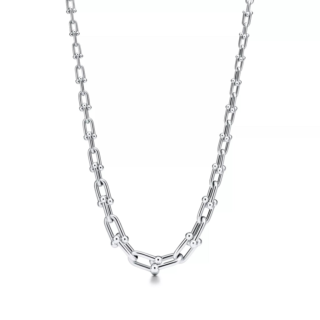 Carave Paris Modern Link Chain Choker Necklace in Silver