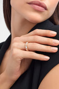 Carave Paris Mother of Pearl & Diamond Geometric Ring