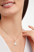 Carave Paris Mother of Pearl Fan Pendant Necklace