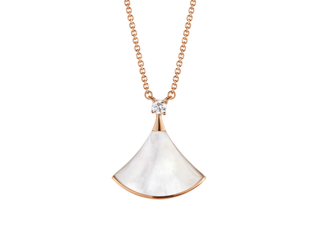 Carave Paris Mother of Pearl Fan Pendant Necklace