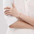 Carave Paris Mother of Pearl T Rose Gold Open Bangle for Women