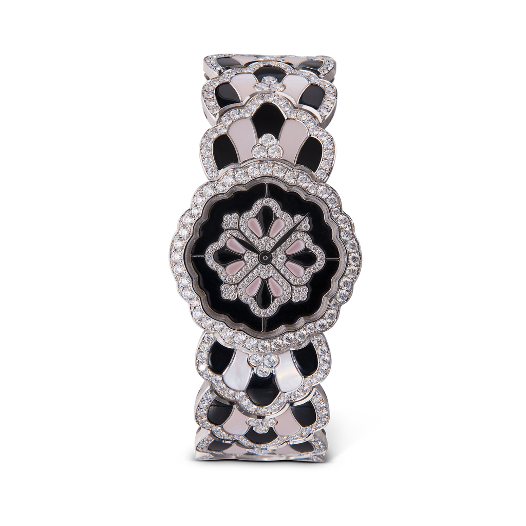 Carave Paris Noir Blossom Diamond Bracelet Watch