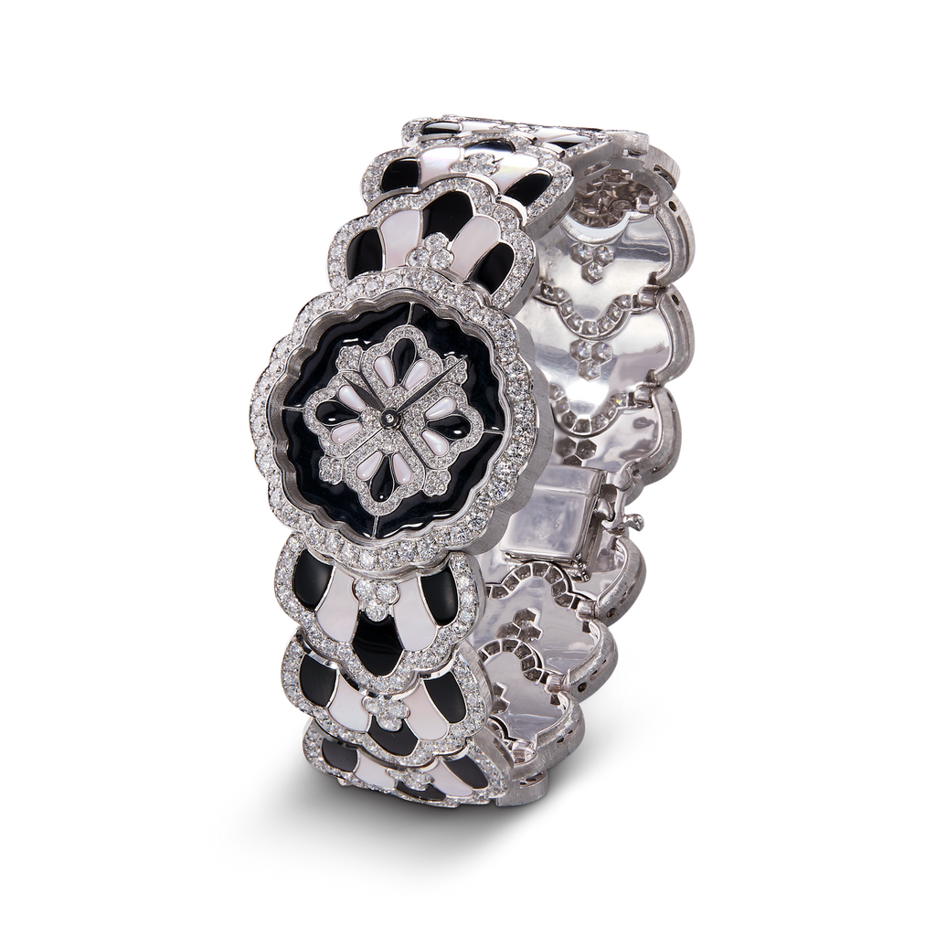 Carave Paris Noir Blossom Diamond Bracelet Watch