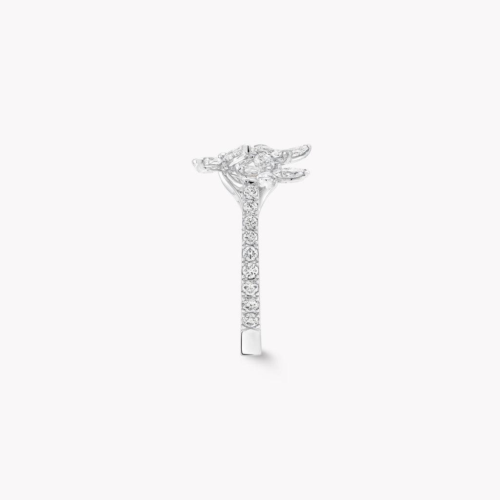 Carave Paris Open Floral Marquise Diamond Wrap Ring