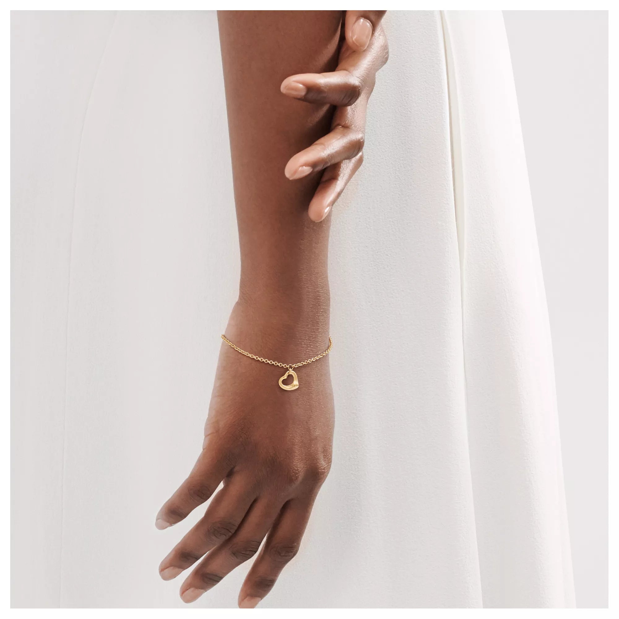 Carave Paris Open Heart Charm Gold Chain Bracelet