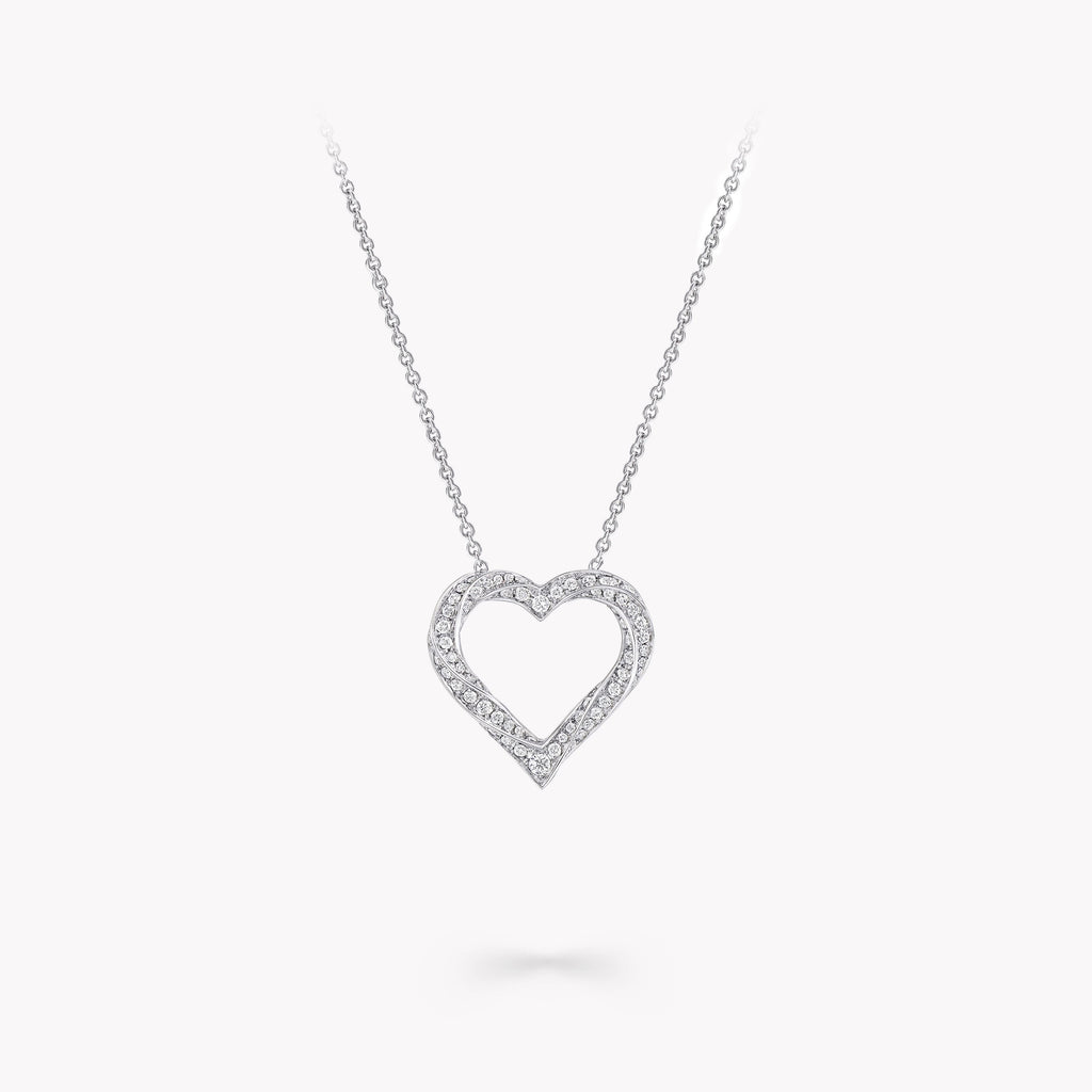 Carave Paris Open Heart Diamond Pendant Necklace