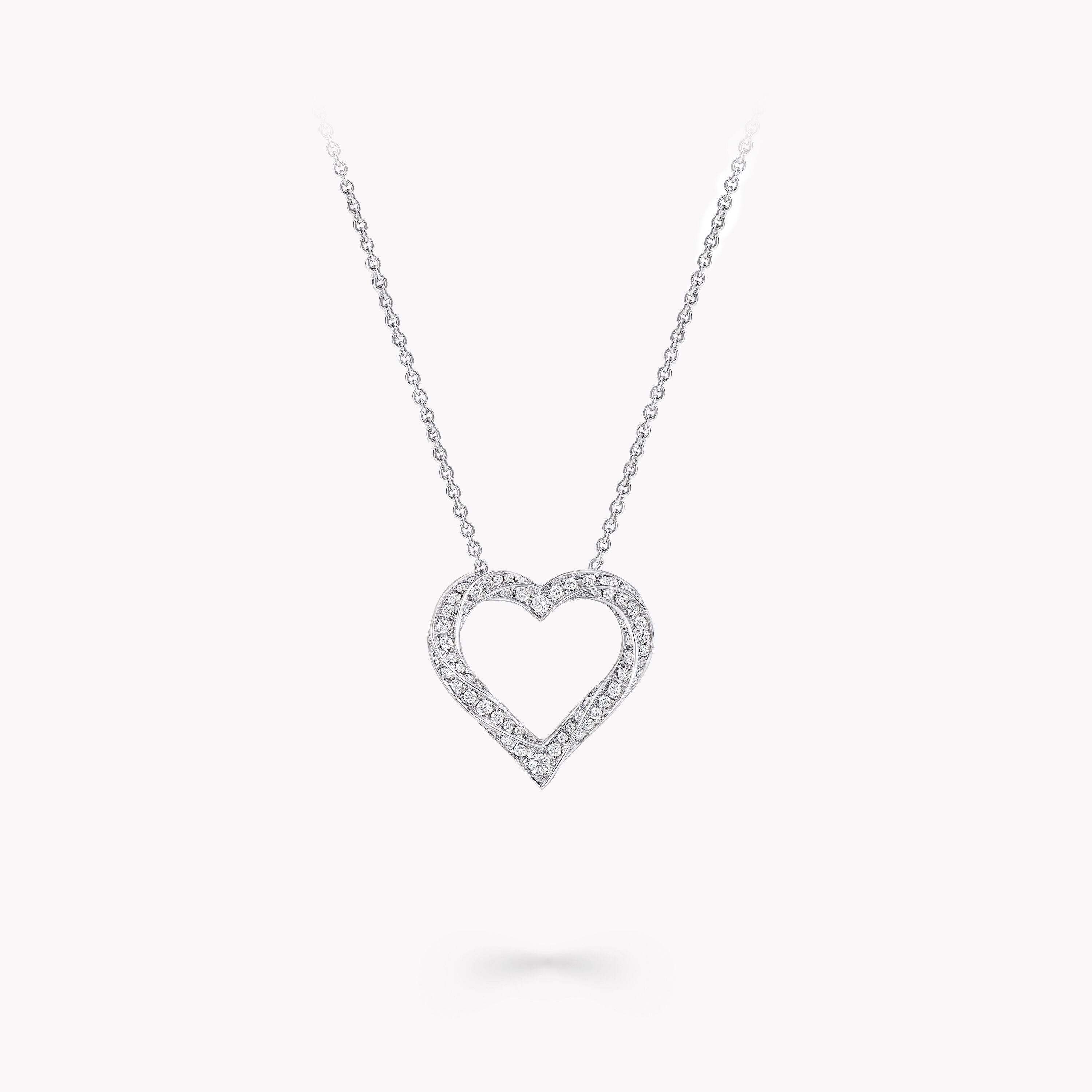 Carave Paris Open Heart Diamond Pendant Necklace