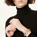 Carave Paris Open Heart Link Yellow Gold Bracelet for Women
