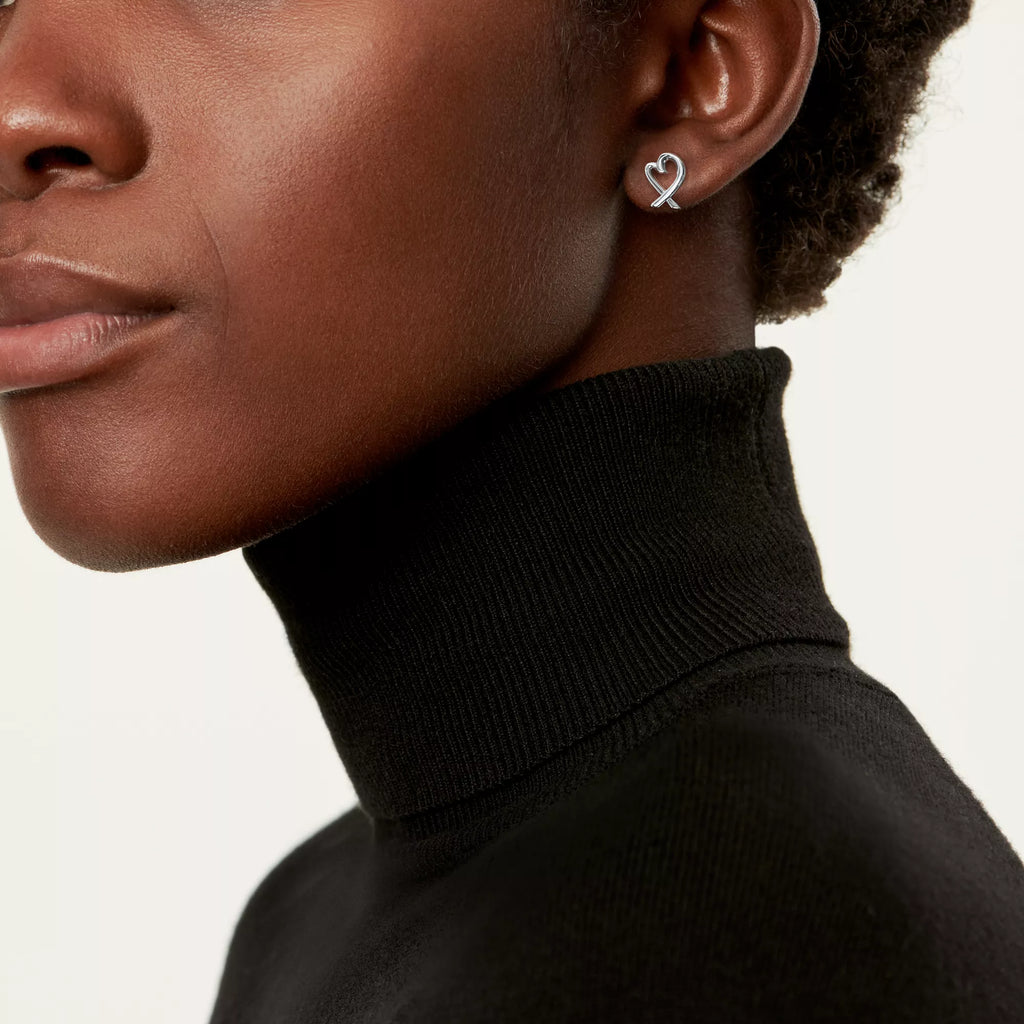 Carave Paris Open Heart Sculpted Stud Earrings