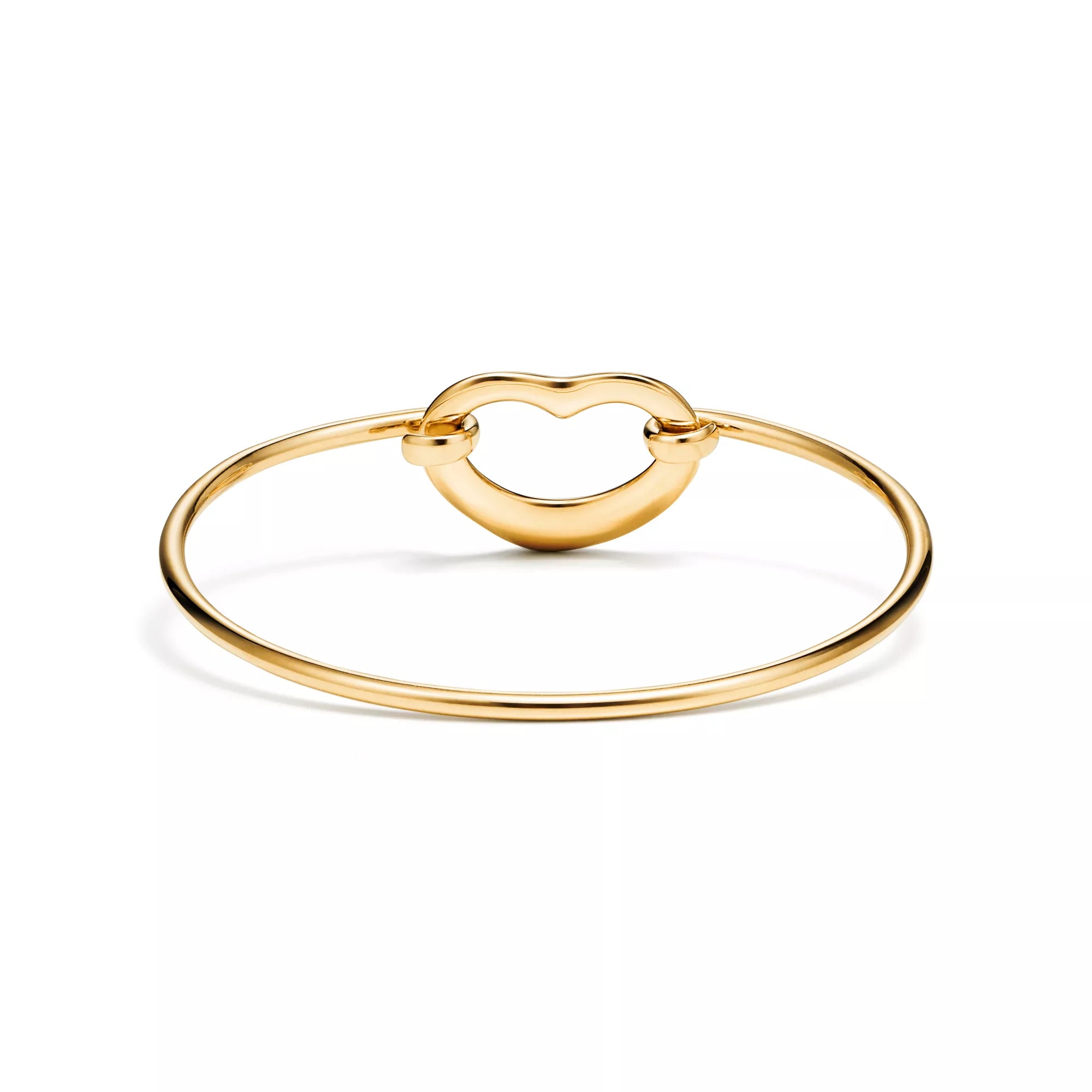 Carave Paris Open Heart Yellow Gold Bangle Bracelet for Women