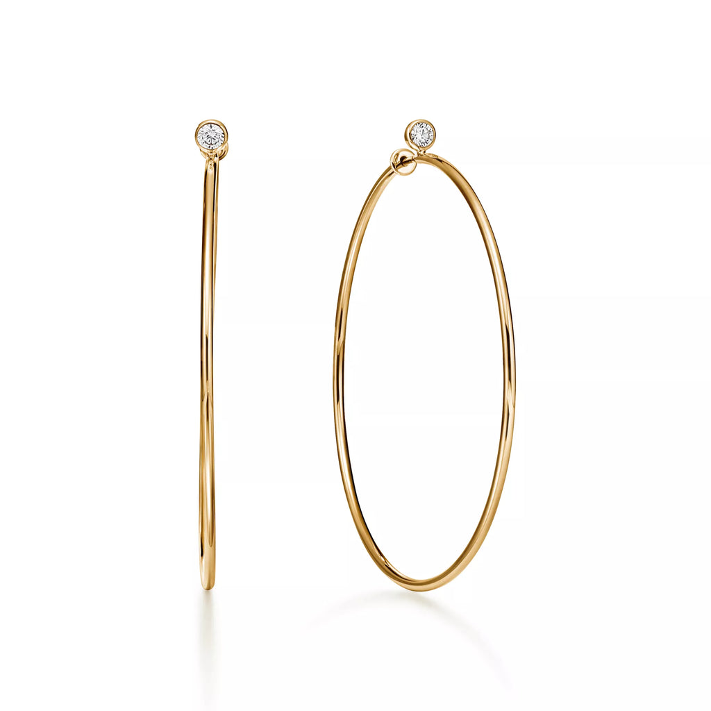 Carave Paris Oval Diamond Accent Hoop Earrings