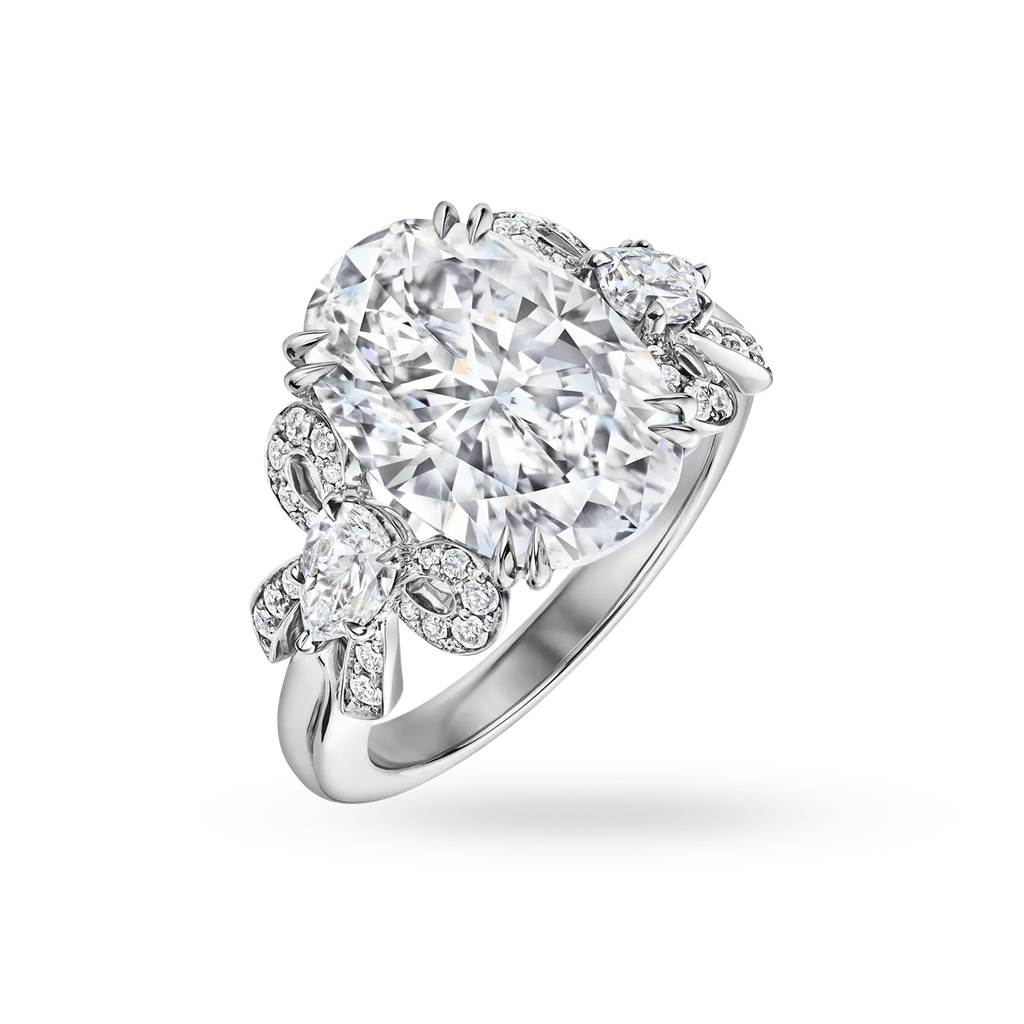 Carave Paris Oval Diamond Floral Halo Ring