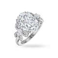 Carave Paris Oval Diamond Floral Halo Ring