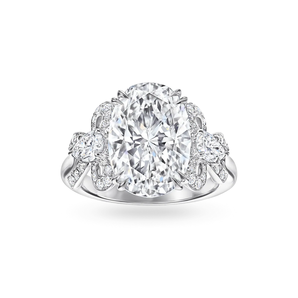 Carave Paris Oval Diamond Floral Halo Ring