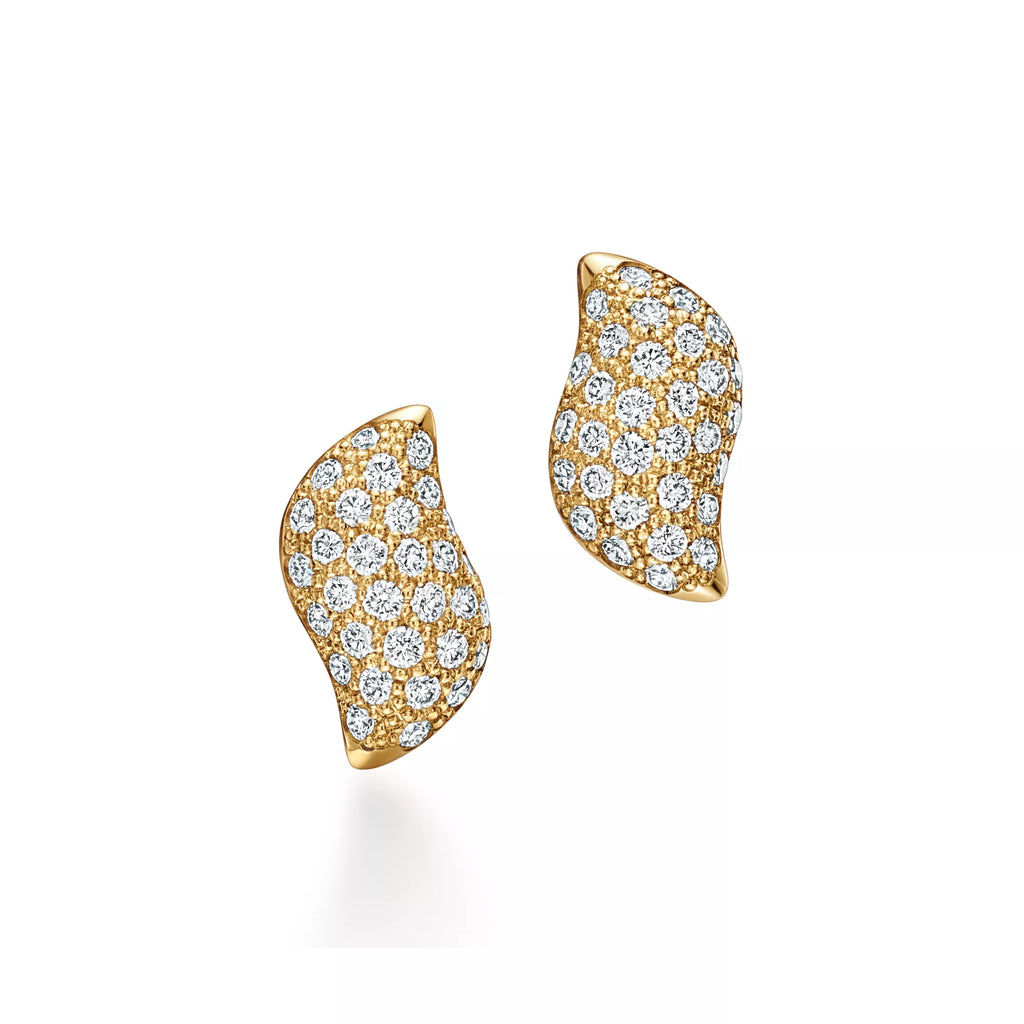 Carave Paris Pavé Crystal Organic Stud Earrings