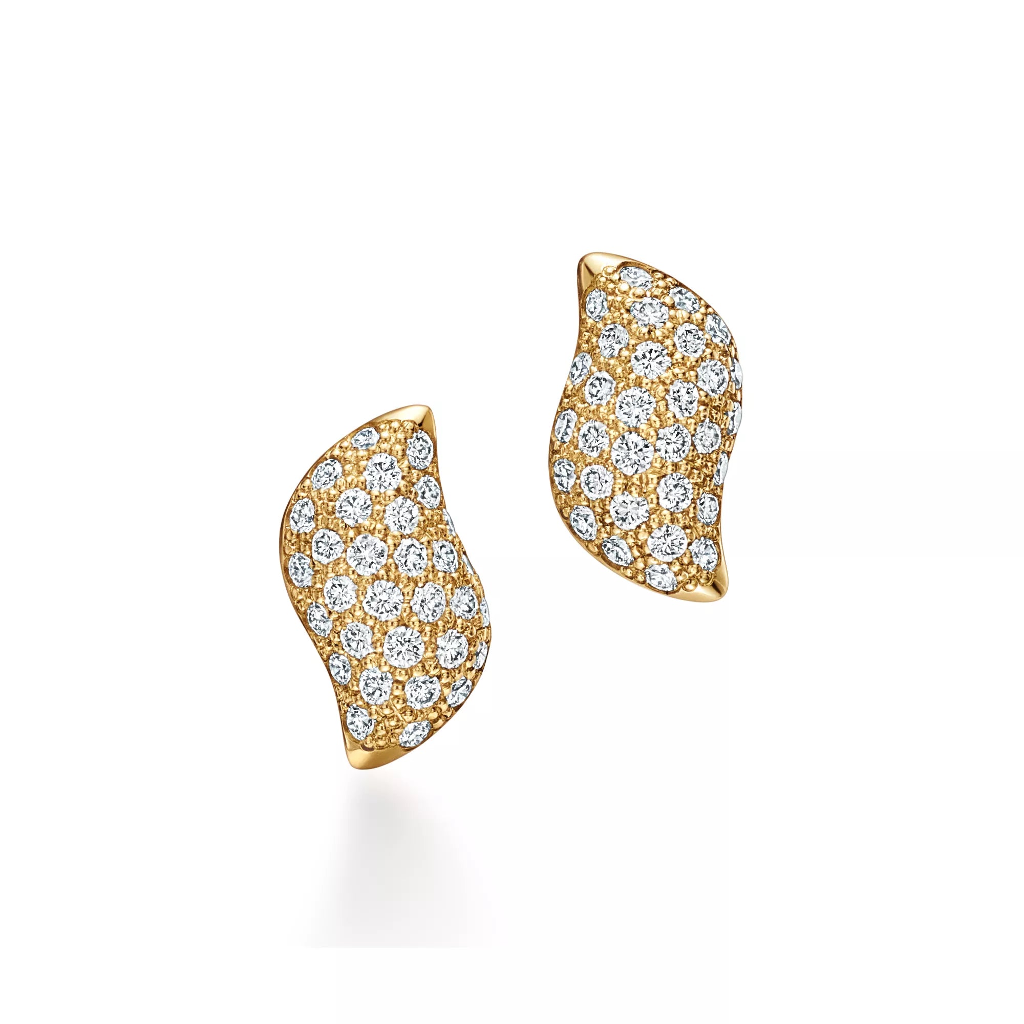 Carave Paris Pavé Crystal Organic Stud Earrings