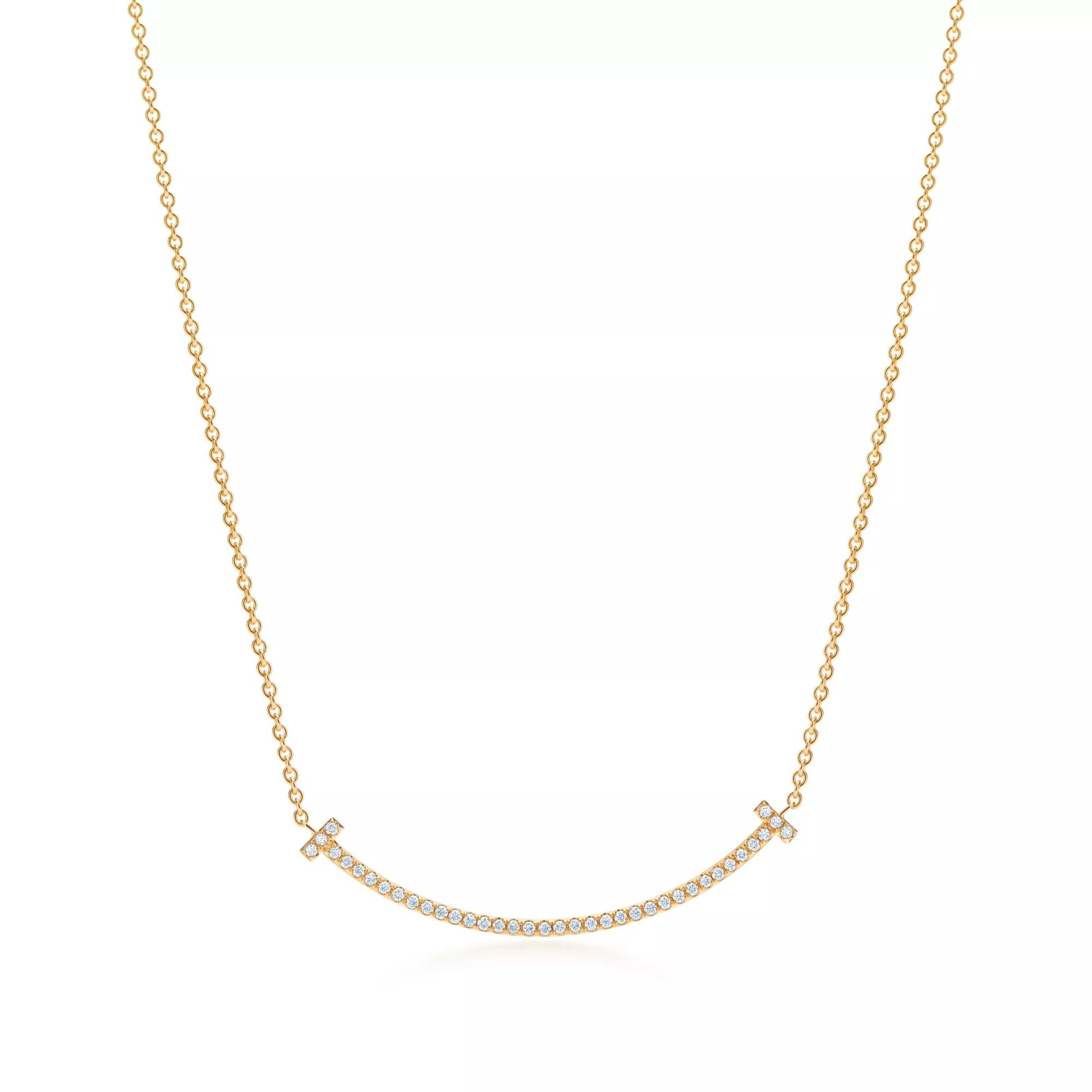 Carave Paris Pavé Curve Bar Diamond Necklace in Gold