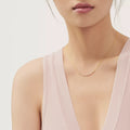 Carave Paris Pavé Curve Bar Diamond Necklace in Gold