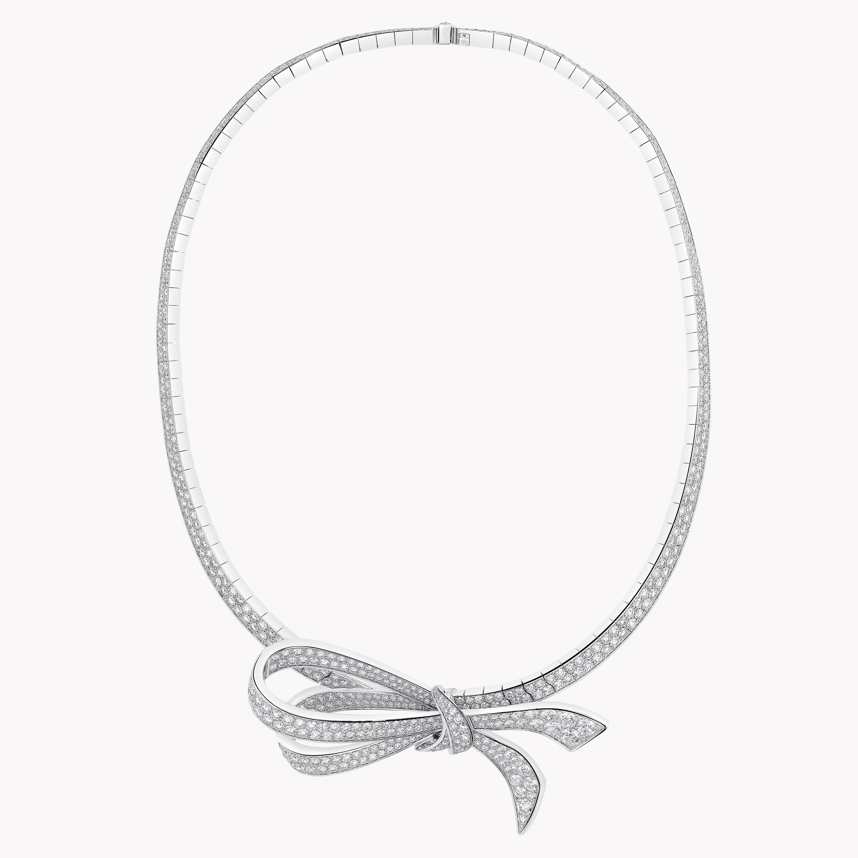 Carave Paris Pavé Diamond Bow Collar Necklace
