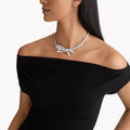 Carave Paris Pavé Diamond Bow Collar Necklace