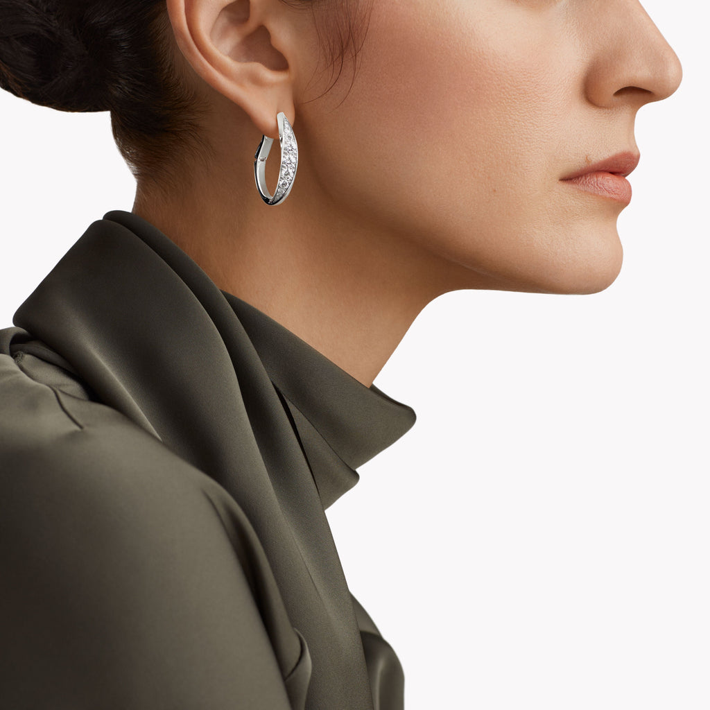 Carave Paris Pavé Diamond Huggie Earrings
