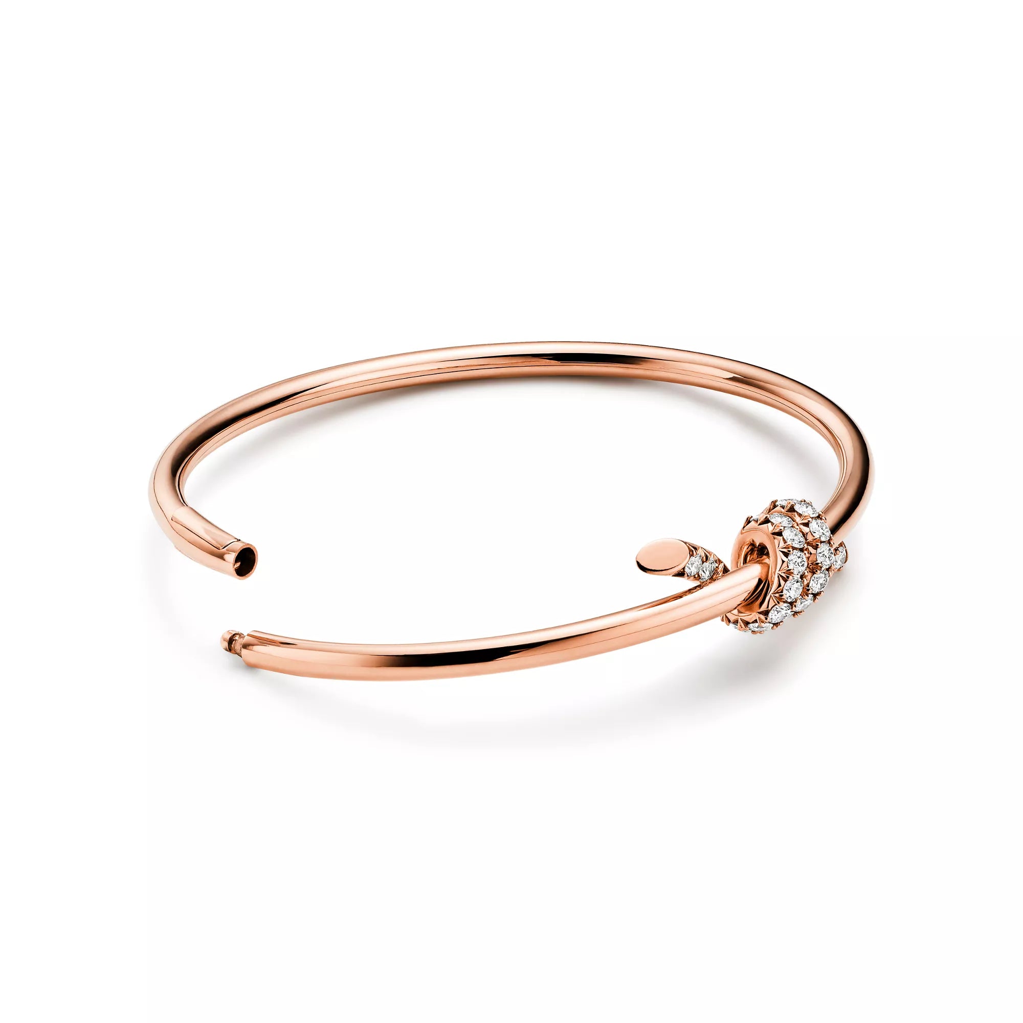 Carave Paris Pavé Diamond Nail Wrap Rose Gold Bangle for Women