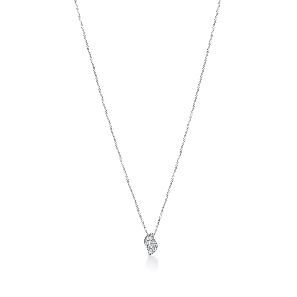 Carave Paris Pavé Diamond Pendant Necklace in White Gold