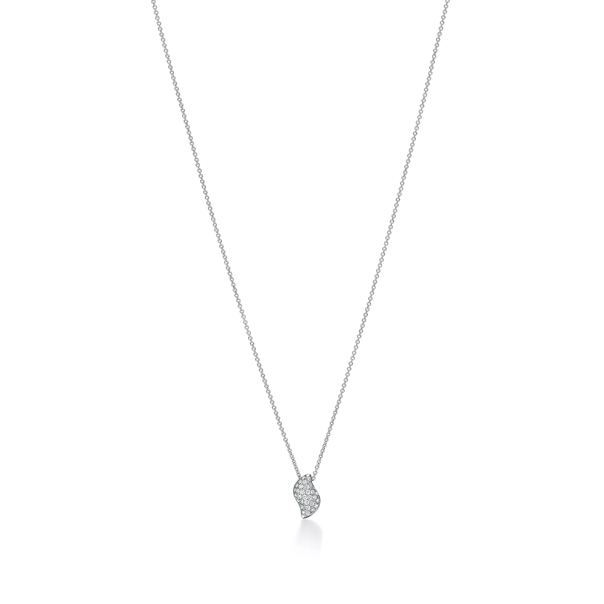 Carave Paris Pavé Diamond Pendant Necklace in White Gold