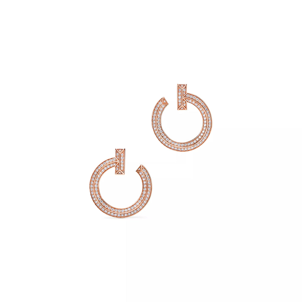 Carave Paris Pavé Double Circle Open Hoop Earrings
