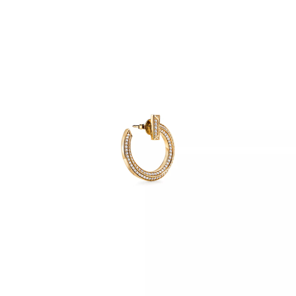 Carave Paris Pavé Double Circle Open Hoop Earrings
